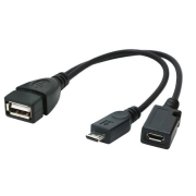 Kabel USB OTG AF - Micro BM 0,15m Gembird