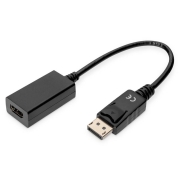 Kabel adapter DIGITUS DisplayPort, DP-HDMI typA, M/Ż 0,15m