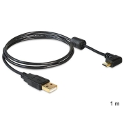Kabel Micro USB AM-MBM5P kątowy lewy/prawy 1m