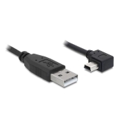Kabel USB 2.0 AM -> USB mini 5PIN kątowy 5m