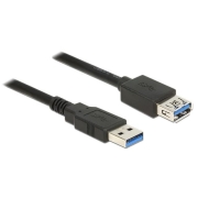 Przedłużacz USB 3.0 2m AM-AF czarny