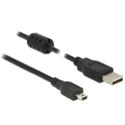 Kabel USB AM - Mini BM 2.0 3m Czarny