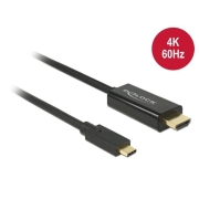 Kabel USB-C -> HDMI M/M 1m (tryb alternatywny DP) 4K 30 Hz Czarny