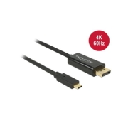 Kabel USB-C -> DisplayPort M/M 2m (tryb alternatywny DP) 4K 60Hz czarny