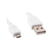 Kabel micro USB 2.0 1.8m biały
