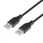 Kabel USB AM-AM 1.8m czarny