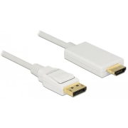 Kabel DisplayPort v1.2A - HDMI M/M 4K 1M biały Premium