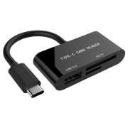 Czytnik kart na USB-C SDXC/combo/czarny