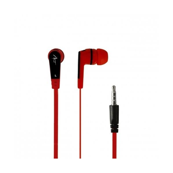 Słuchawki douszne z mikrofonem S2D czerwone smartfon/Mp3/tablet