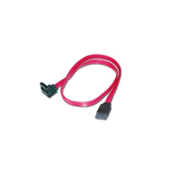 Kabel połączeniowy Serial ATA Typ SATA (7pin) kątowy/SATA (7pin) Ż/Ż 0,5m Czerwony