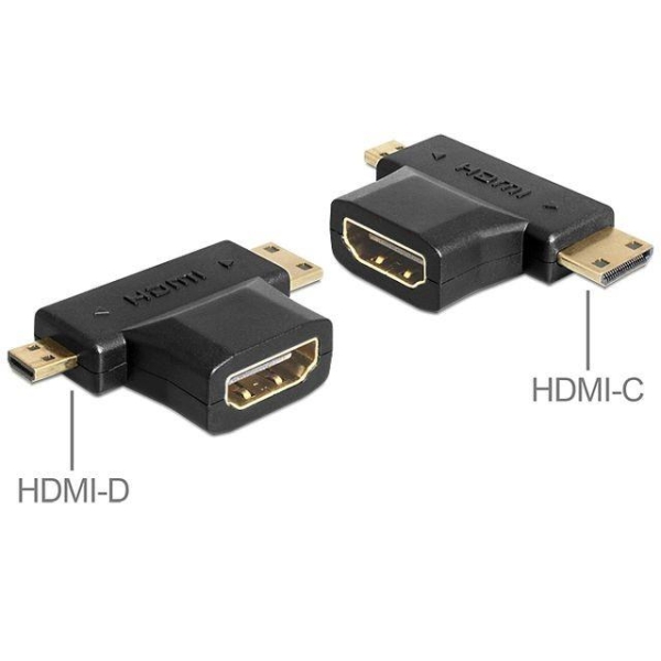 Adapter HDMI-A(F)->HDMI -C+HDMI-D(M)