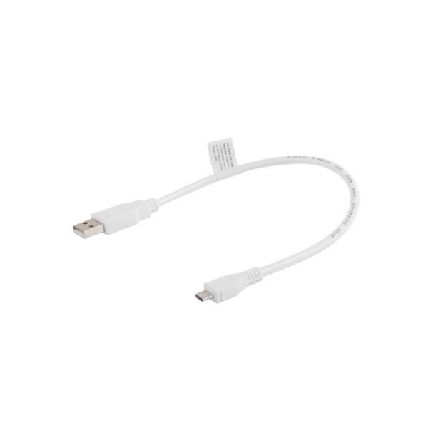 Kabel USB 2.0 micro AM-MBM5P 0.3M biały