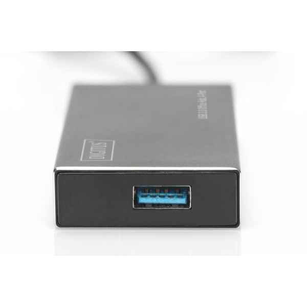 Hub/Koncentrator DIGITUS 4-portowy USB 3.0 SuperSpeed, aktywny, aluminium-26587503
