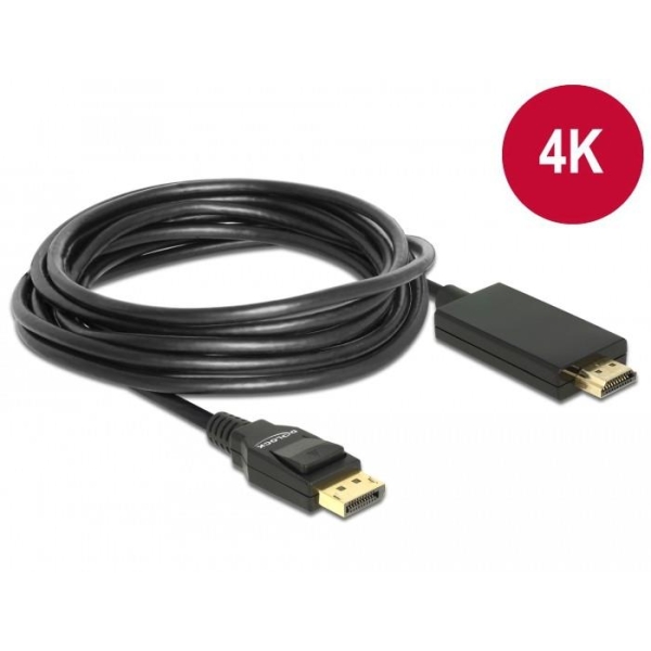 Kabel DisplayPort v1.2A - HDMI M/M 4K 5M czarny Premium-26589822