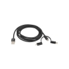 Kabel Premium 3in1 USB AM - micro USB BM + Lightning M + USB CM  2.0 1,8m czarny-26607942