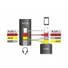 Kabel audio minijack 3.5MM M/F 4 PIN 17.5 cm czarny zamienione PINY dla  APPLE, SAMSUNG, NOKIA-26644133