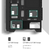 Obudowa S2 TG ATX Mid Tower PC Case TG fan x3-26679616