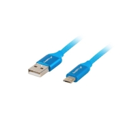 Kabel Premium USB micro BM - AM 2.0 0.5m niebieski QC 3.0