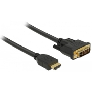Kabel HDMI-DVI-D 1m czarny dual link