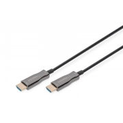 Kabel DIGITUS połączeniowy hybrydowy AOC HDMI 2.0 Premium High Speed Ethernet 4K60Hz UHD HDMI A/HDMI A M/M czarny 15m