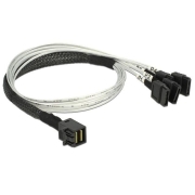 Kabel SAS Mini HD SFF-8643(M) - 4xSATA7 PIN(F) 0.5m