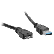 Kabel microUSB (M) -> USB-A (M) 3.0 OEM-0008 0.5m czarny