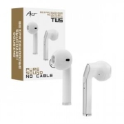 Słuchawki BT z mikrofonem TWS (microUSB)  Białe/srebrne
