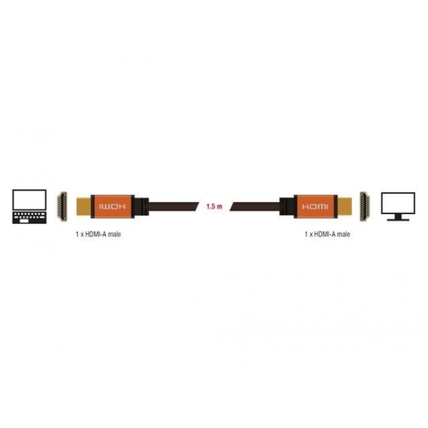 Kabel HDMI M/M v2.1 8K 60Hz czarny 1,5m-26607604
