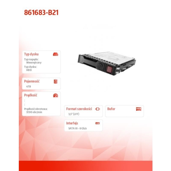 Dysk 4TB SATA 7.2K LFF HDD 861683-B21-26613431