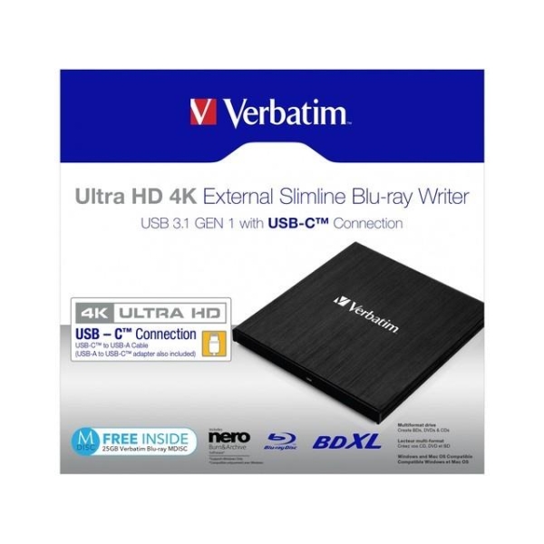 Nagrywarka BLU-RAY USB-C 3.1 zewnętrzna x6 Ultra HD 4K-26641689