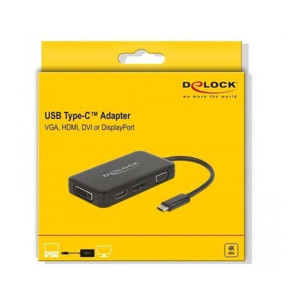Adapter USB-C ->VGA/HDMI/DVI/DISPLAYPORT czarny-26644201