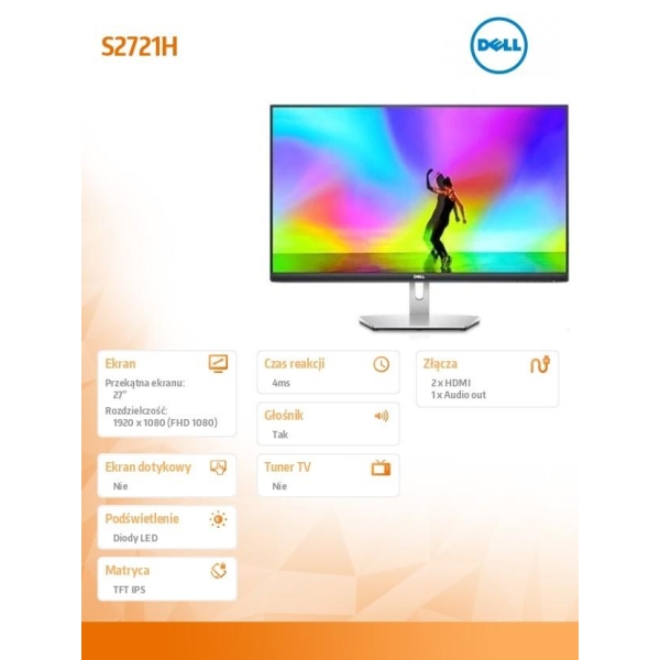 Monitor S2721H 27 cali IPS LED Full HD (1920x1080) /16:9/2xHDMI/Speakers/3Y PPG-26652532