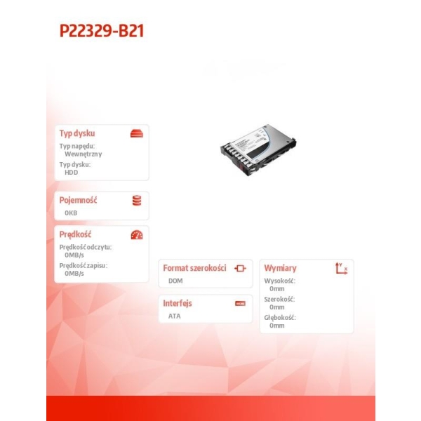 Dysk twardy HPE 800GB NVMe MU SCN PM1735 SSD P22329-B21-26663432