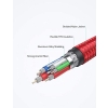 CB-CMD37 Red OEM nylonowy kabel USB C - USB C | 1m | 3A | 60W PD | 20V-26771730