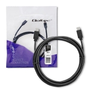Kabel USB Qoltec 3.1 typ C męski | USB 3.1 typ C męski | 3m | Czarny