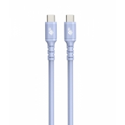Kabel USB C - USB C 1m silikonowy fioletowy
