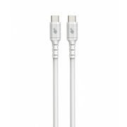 Kabel USB C - USB C 1 m. silikonowy biały