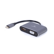 Adapter USB-C 3.0 męski do HDMI lub VGA żeński Gembird