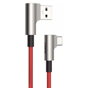 CB-CMD33 OEM Red nylonowy kabel USB - USB C | 2m | wtyki 90stopni | 3A | 60W PD | 20V