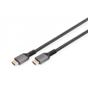 Kabel HDMI 2.1 DIGITUS PREMIUM połączeniowy Ultra HighSpeed 8K60Hz UHD Typ HDMI A/A M/M czarny 2m