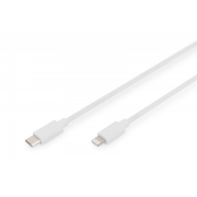 Kabel DIGITUS do transmisji danych/ładowania USB-C/Lightning MFI 2m biały