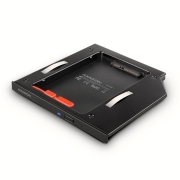 RSS-CD09 Ramka na 2,5" SSD-HDD do gniazda DVD, 9.5mm LED aluminium