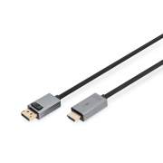 Kabel adapter DIGITUS PREMIUM DisplayPort - HDMI 4K 30Hz DP/HDMI M/M 1.8m
