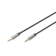 Kabel połączeniowy audio DIGITUS PREMIUM MiniJack Stereo Typ 3.5mm/3.5mm M/M nylon 3m