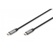 Kabel USB 3.0 DIGITUS PREMIUM 60W/5Gbps Typ USB C/USB C M/M czarny 1m