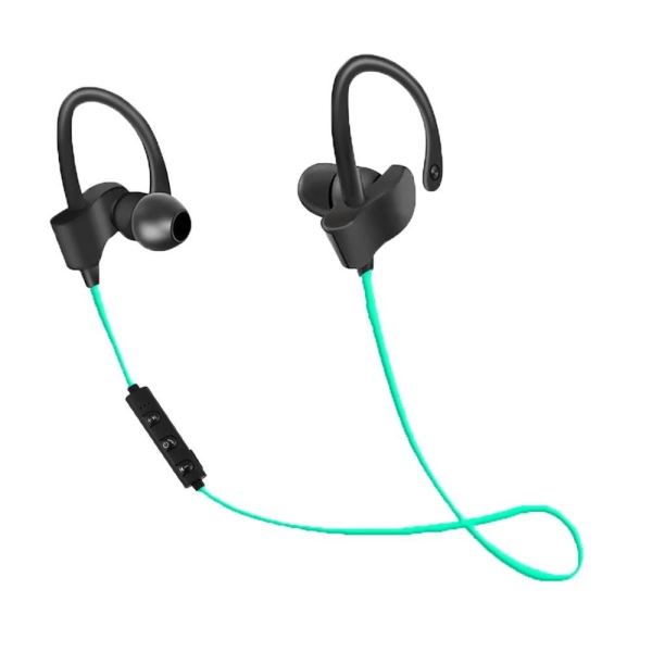Słuchawki douszne Bluetooth sportowe Czarno-zielone