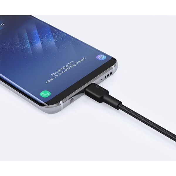 CB-CA1 OEM nylonowy kabel Quick Charge USB C-USB A | FCP | AFC | 1m | 5Gbps | 3A | 60W PD | 20V-26719477