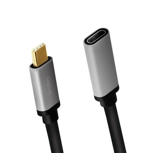 Kabel USB-C M/F,4K/60Hz aluminiowy 0.5m-26725111