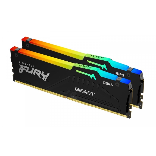 Pamięć DDR5 Kingston Fury Beast RGB 32GB (2x16GB) 6000MHz CL40 1,35V Black