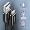 BUCM-AM15AB Kabel USB-C - USB-A, 1.5m, USB 2.0, 3A, ALU, oplot, Czarny-26804862
